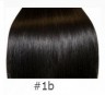 Черные волосы для наращивания 50см  (#1B) 20 капсул
