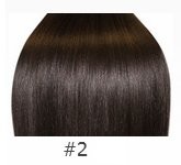Темно-коричневые волосы для наращивания 50см (#2) 20 капсул