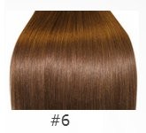 Светло-коричневые волосы для наращивания 50см (#6) 20 капсул