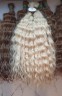 Кудри блонд в срезе для наращивания 60см (50 грамм)